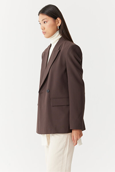 PAULMARK Jachetă clasică pentru femei cu buzunare