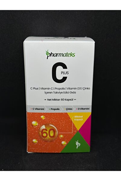 Pharmateks C Plus Vitamin C,Propolis, Vitamin D ve Yerli Üretim Çinko İçeren Takviye Edici Gıda