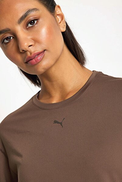 Puma Μπλουζάκι Cloudspun Relaxed Oversized σε καφέ χρώμα