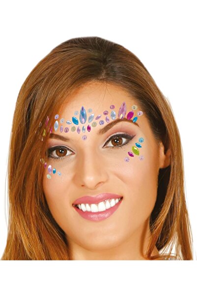 erorex مجوهرات فيستاس جوركا للوجه ذاتية اللصق مرصعة بالألماس، متعددة الألوان