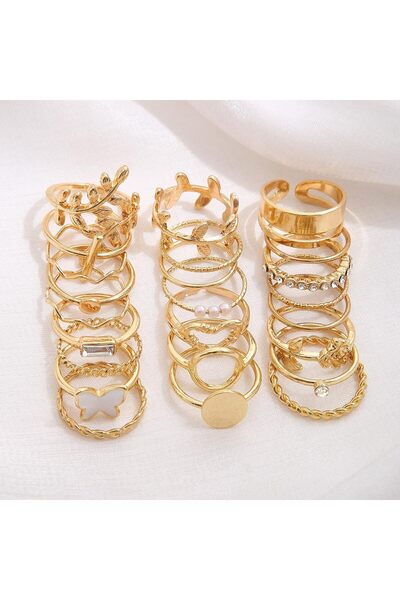 erorex 24 Pcs Gold Vintage Knuckle Rings Set for Women, Boho Dainty Stackable Midi Finger Rings,...