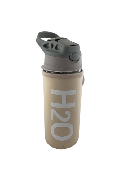 Tohana H2O Glass Flask with Straw and Cover 500 ml