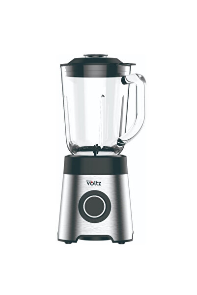 Voltz Blender Oliver OV51162E, 800 W, 2 viteze + Pulse, Cană de sticlă cu capacitate de 1,5 l, Ice Crush, Argintiu