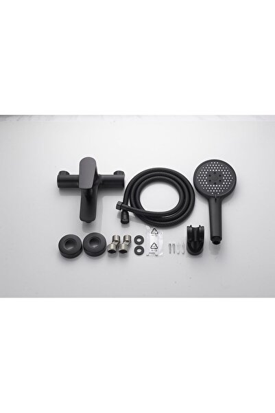 Generic Shower Mixer Black full set, Cold & Hot single lever