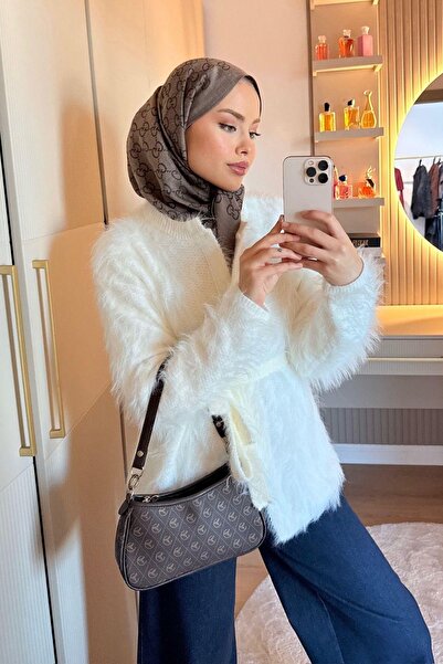 Hazamoda Μπουφάν Zehra Furry Angora Λευκό