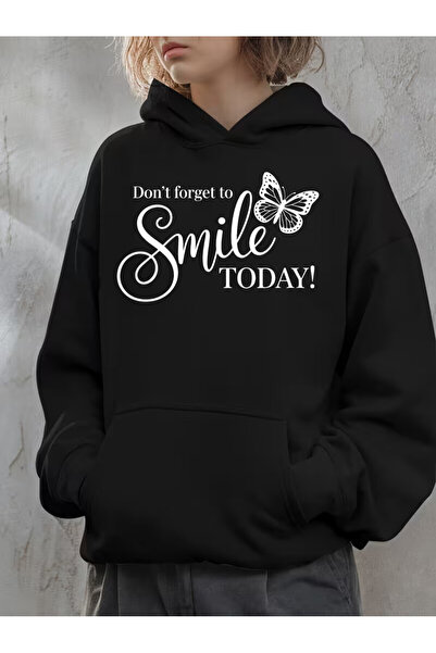 Trendy Sun سترة رياضية بثلاثة خيوط مع عبارة “لا تنسِ أن تبتسم اليوم!” وتفاصيل...