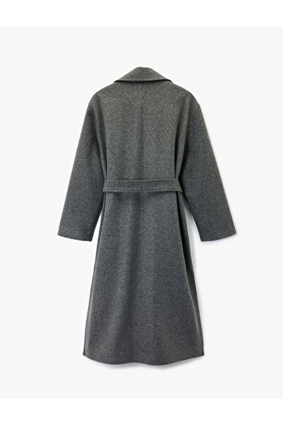 Koton Μακρυμάνικο παλτό με ζώνη και τσέπες