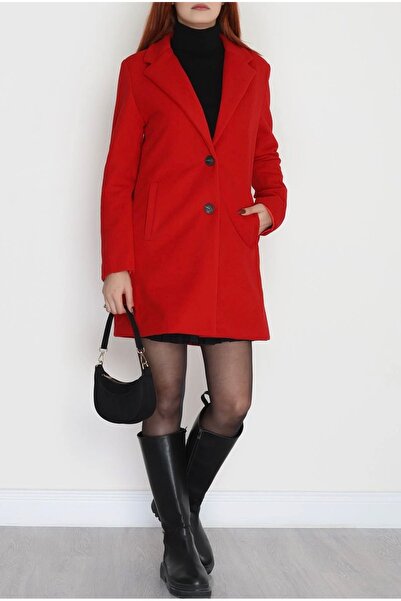 DuRu LiNe ⭐ – 85 Cm Astarlı Kaşe Kaban | Şık & Elegant Tasarım ⭐