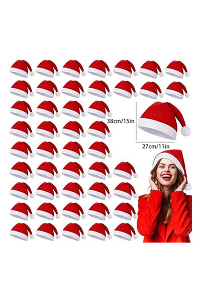 Generic 5 Pcs Santa Claus Christmas Hats – Non-Fabric Adult Holiday Caps, Merry Christmas Festival