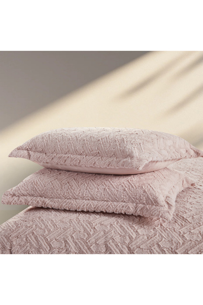 REVE 6-Piece Patterned Winter King Comforter Set Pink FW075-1 PINK