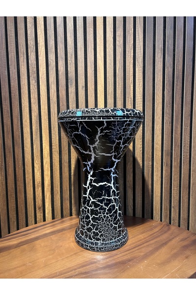 NEFES MÜZİK Vatan Siyah Çatlatma Desen 22'lik Çömlek Darbuka