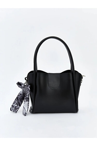 LC Waikiki Lcw Accessories Burgundy Women's Shoulder Bag with Scarf Detail