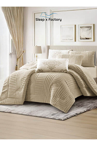 Sleep x Factory Winter Velvet Comforter Set – 6 Pieces – Double Size – Ultra Soft