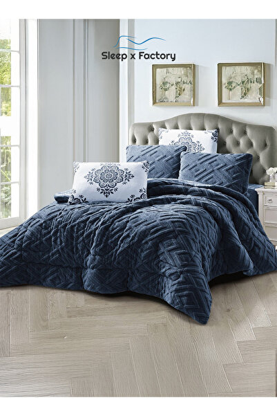 Sleep x Factory Winter Velvet Comforter Set – 6 Pieces – Double Size – Ultra Soft