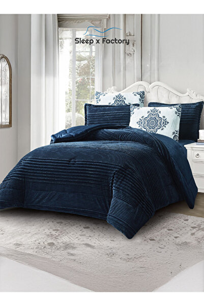 Sleep x Factory Winter Velvet Comforter Set – 6 Pieces – Double Size – Ultra Soft