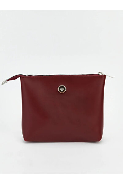 LC Waikiki Lcw Accessories Burgundy Women's Shoulder Bag with Scarf Detail