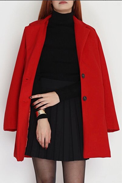 DuRu LiNe ⭐ – 85 Cm Astarlı Kaşe Kaban | Şık & Elegant Tasarım ⭐