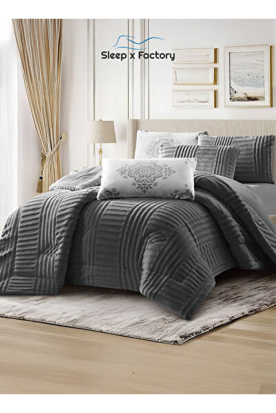 Sleep x Factory Winter Velvet Comforter Set – 6 Pieces – Double Size – Ultra Soft