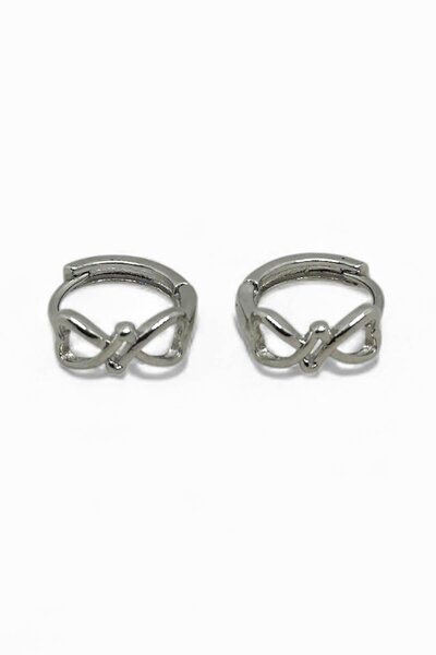 TAKIŞTIR Silver Color Hoop Earrings (Pair)