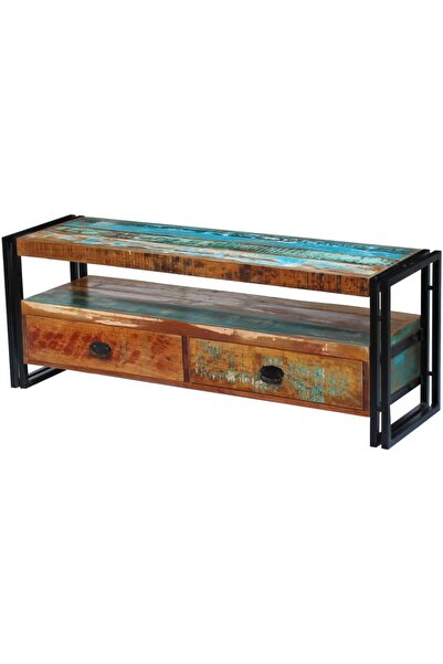 vidaxl خزانة تلفزيون من الخشب الصلب المعاد تدويره