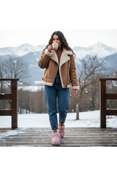 OEM Fluffy and warm slippers for women, for indoors or short outings, L639