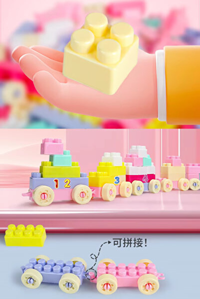 DAT Colorful Building Blocks Set for Kids (62 PCS) – Educational Toy for Boys & Girls with Storage Box