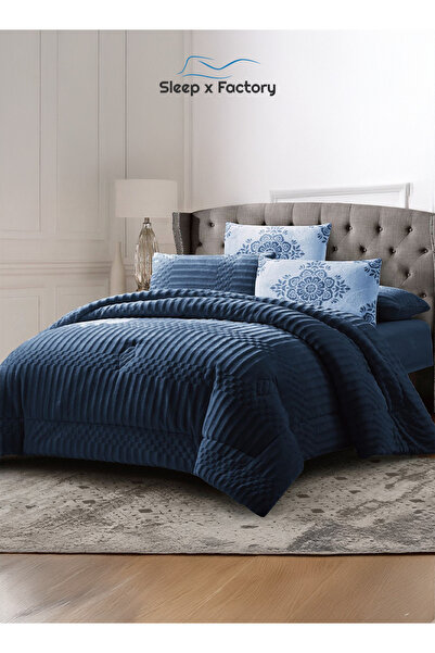 Sleep x Factory Winter Velvet Comforter Set – 6 Pieces – Double Size – Ultra Soft