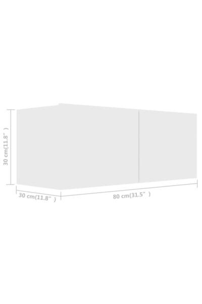 vidaxl 2 Piece TV Cabinet Set White Engineered Wood