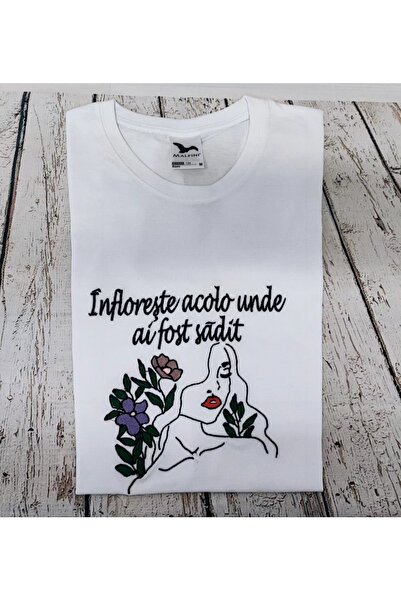 MagBro Embroidered T-Shirt Bloom Where You Were Planted