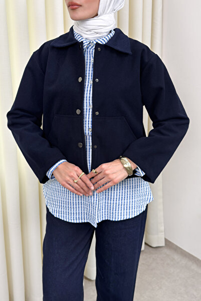 Salih Çelebi Kanguru Cepli Ceket 0034 - LACİVERT