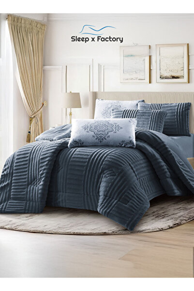 Sleep x Factory Winter Velvet Comforter Set – 6 Pieces – Double Size – Ultra Soft