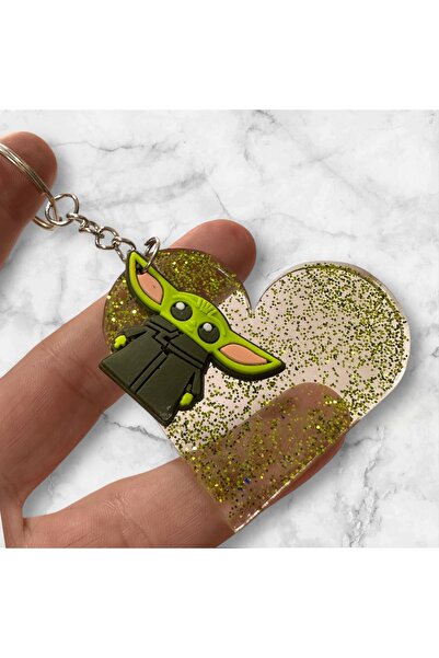 Buki'nin Atölyesi سلسلة مفاتيح على شكل قلب من الإيبوكسي، إكسسوار حقيبة، بيبي ...