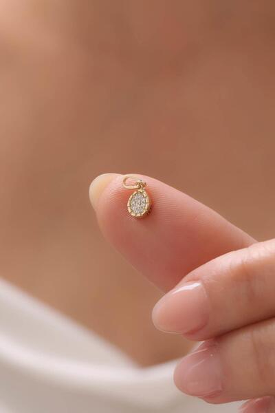 Tufanlar Kuyumculuk 14 Ayar Damla Altın Kolye Ucu