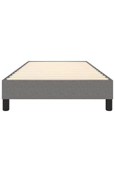 vidaxl Box Spring Bed Frame Dark Grey 90x200 cm Fabric