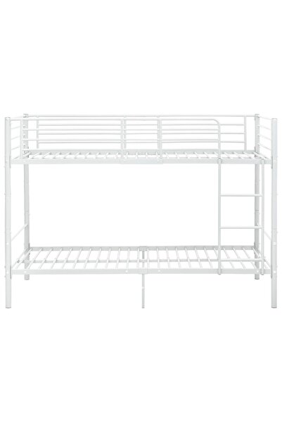 vidaxl Bunk Bed without Mattress White Metal 90x200cm