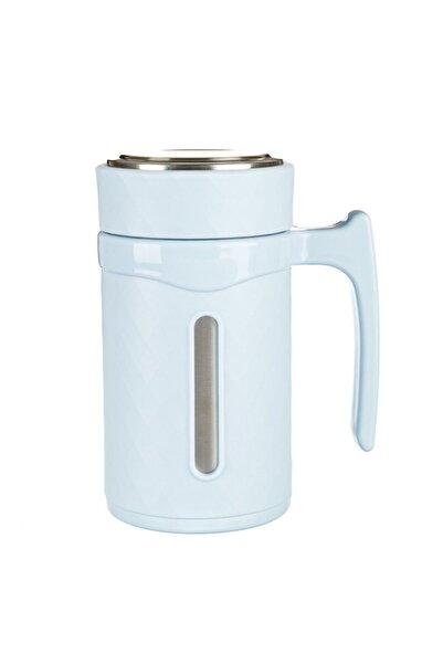 LUXURY Stainless steel coffee mug with handle / Insulating cup for hot and cold drinks, 300ml, stainless steel interior