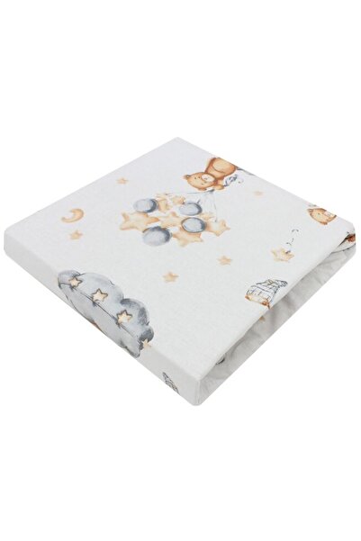 PRICHINDEL Sheet, Bear with Balloons, white, 120x60 cm