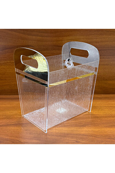 ALQANNAS Set of Acrylic Trash Bin & Tissue Holder