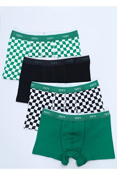 Toontoy Boy's Pattern Printed 4-Pack Boxer