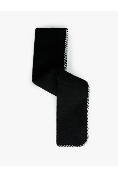 Koton Soft Textured Long Scarf with Stitch Detail