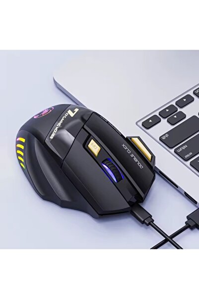 Coverzone Kablosuz RGB Oyuncu Mouse – 3200 DPI, Şarjlı, Ergonomik 2.4GHz Wireless Gaming Mouse | GW-X7
