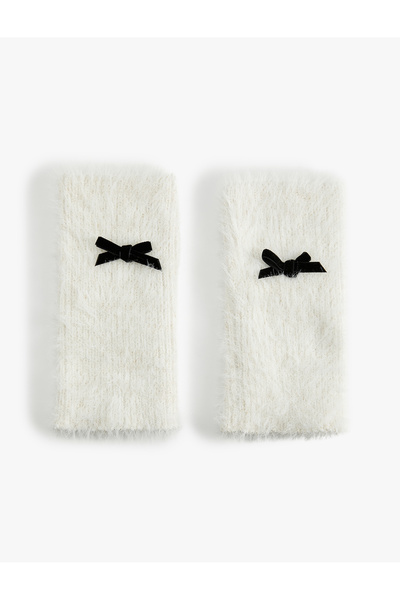 Koton Yumuşak Dokulu Fiyonk Detaylı Parmaksız Eldiven