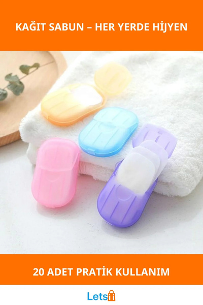 Letsii 20 قطعة صابون ورقي صديق للبيئة للسفر