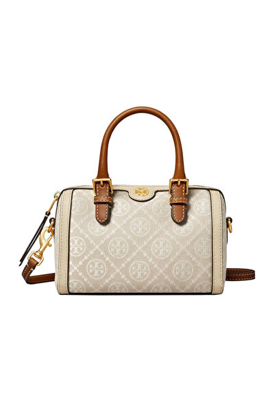 TB Monogram Satchel: Classic Branding with Timeless Elegance