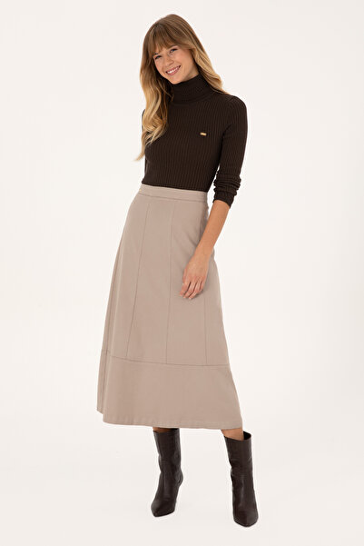 U.S. Polo Assn. Women's Dark Beige Woven Skirt 50310882-Vr088