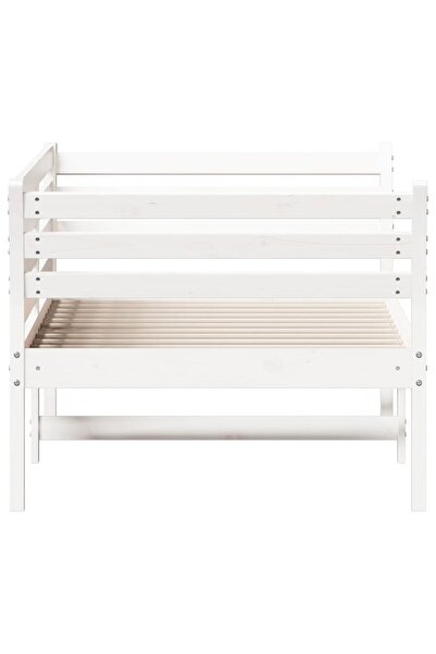 vidaxl Day Bed without Mattress White 90x200 cm Solid Wood Pine