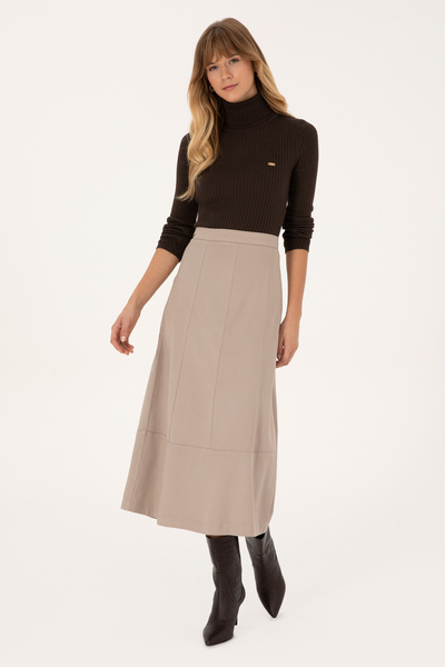 U.S. Polo Assn. Women's Dark Beige Woven Skirt 50310882-Vr088