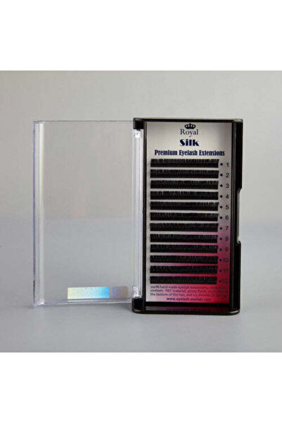 Royal Premium Silk Eyelash Extensions Package – Individual, D Curl, Thickness 0.15 mm