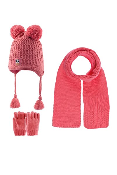 Kitti Scarf, Hat, and Gloves 3-Piece Set for Girls Aged 1-4 with Fleece Linin...