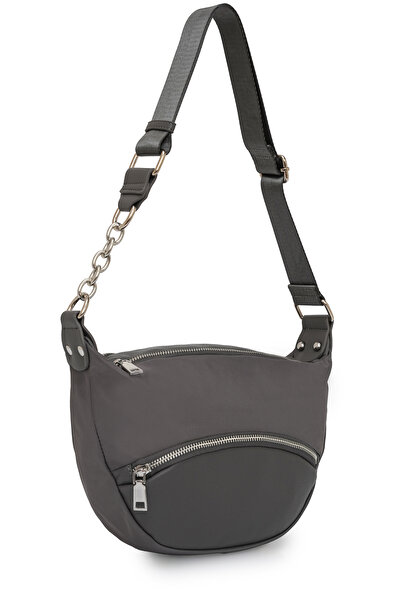 Cambridge Polo Club Cambirdge Polo Club Chain Detailed Zippered Women's Shoulder Bag Mb15